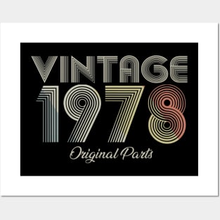 Vintage 1978 Original Parts Men Women Birthday Posters and Art